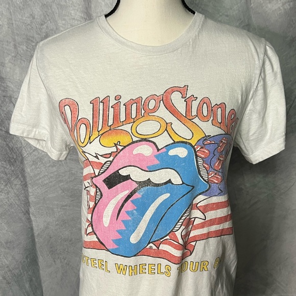 The Rolling Stones Steel Wheels Tour 89 Vintage Inspired Concert Tee - XS - Picture 2 of 8